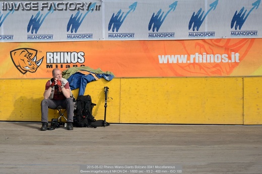 2015-05-02 Rhinos Milano-Giants Bolzano 0041 Miscellaneous